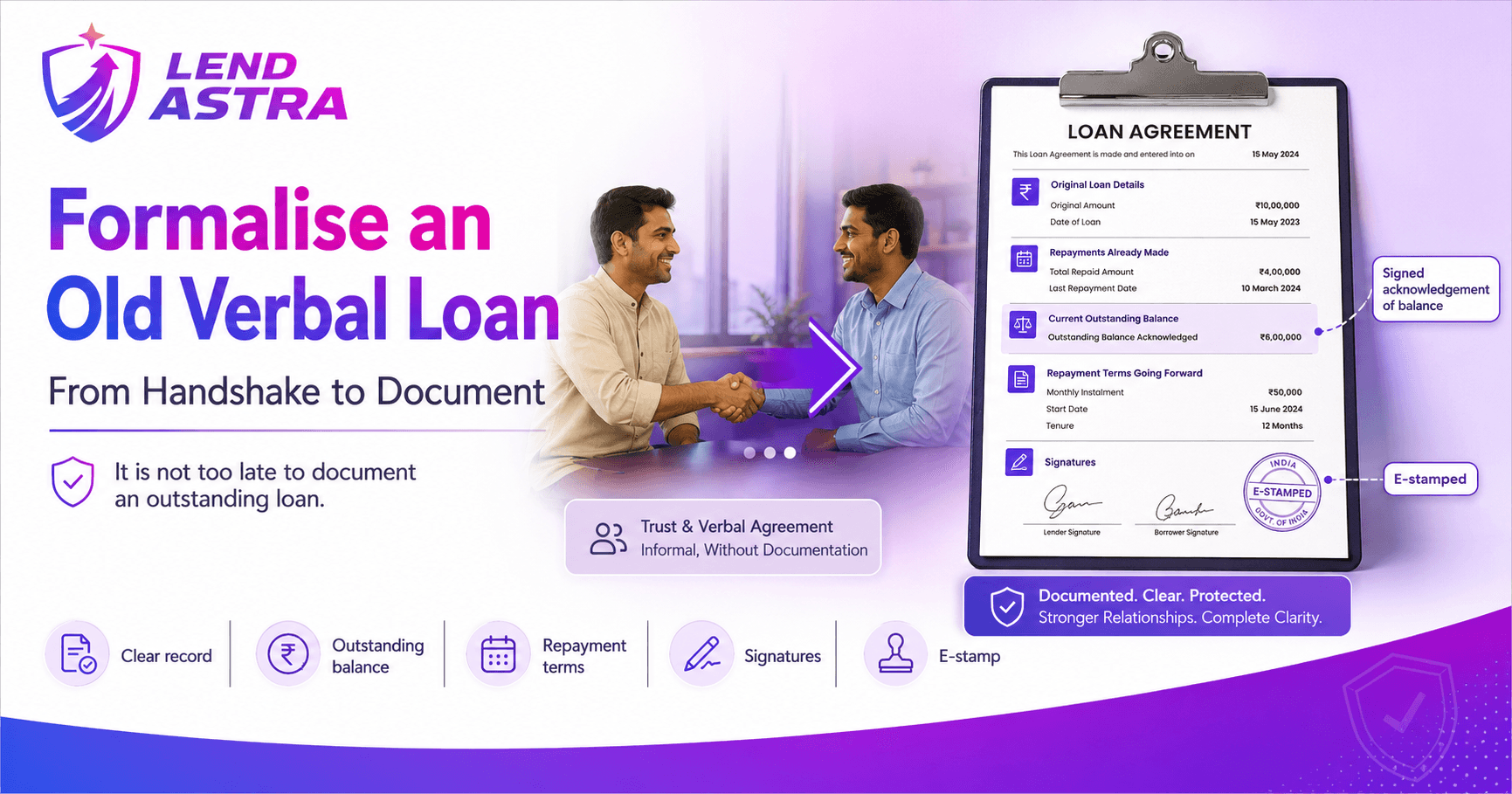 From Handshake to Document: Formalising an Old Verbal Loan